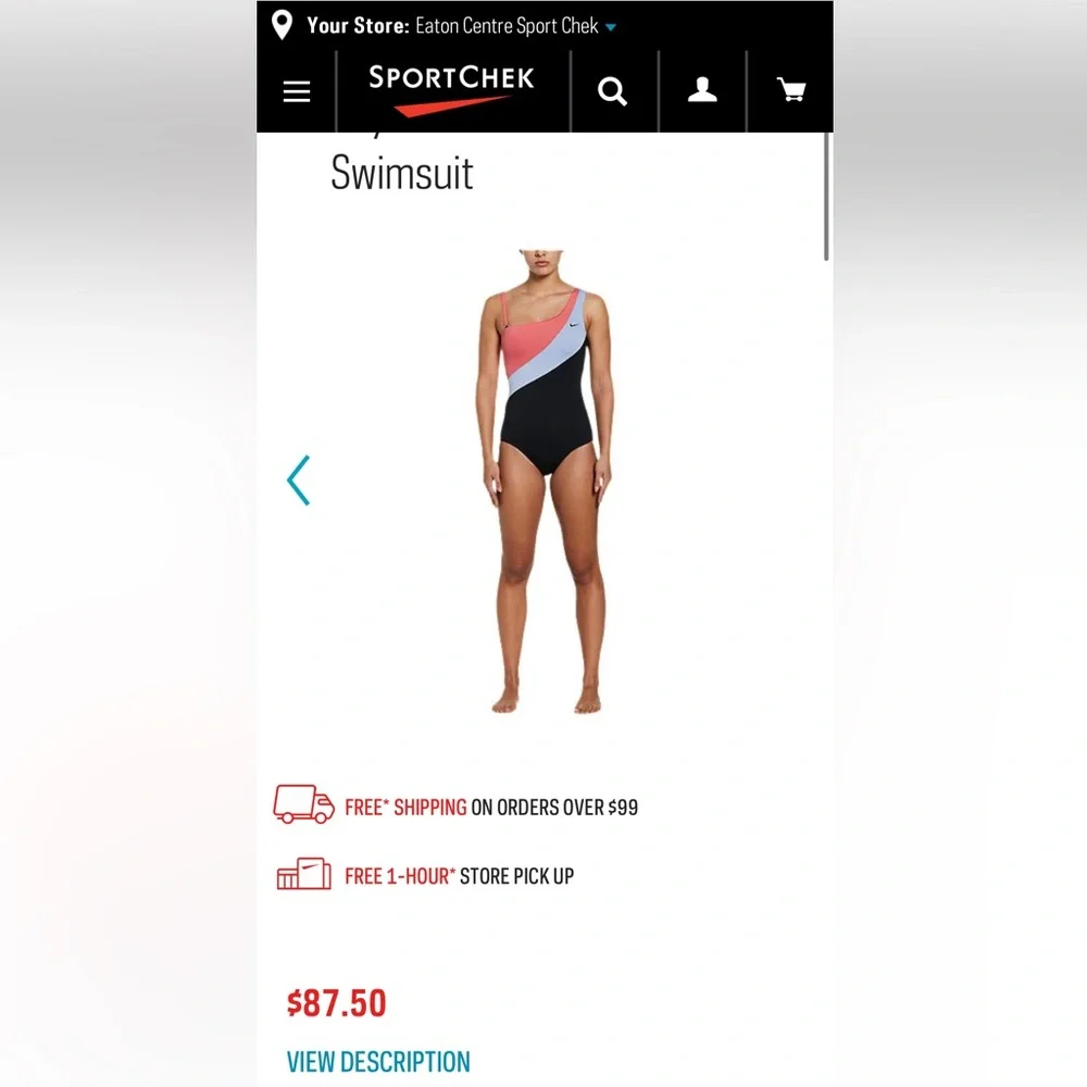 Nike Women's Asymmetrical One Piece Swimsuit 🆕 Size: S / L / XL - Picture 5 of 5